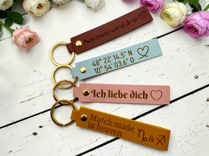 Leder Schlüsselanhänger - Personalisierbar