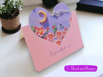 Liebeskarte - Herzkarte zum Verschenken - Valentinstag, Jahrestag oder Geburtstag - für Sie und Ihn - Geschenk für Freundin oder Freund