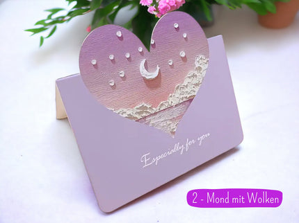 Liebeskarte - Herzkarte zum Verschenken - Valentinstag, Jahrestag oder Geburtstag - für Sie und Ihn - Geschenk für Freundin oder Freund