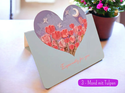 Liebeskarte - Herzkarte zum Verschenken - Valentinstag, Jahrestag oder Geburtstag - für Sie und Ihn - Geschenk für Freundin oder Freund