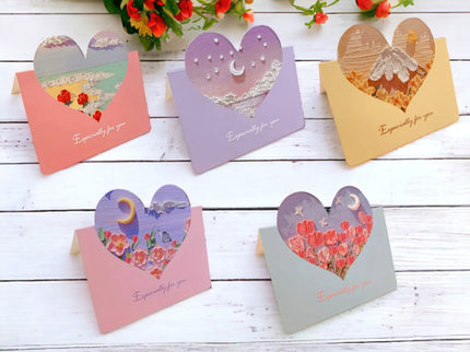 Liebeskarte - Herzkarte zum Verschenken - Valentinstag, Jahrestag oder Geburtstag - für Sie und Ihn - Geschenk für Freundin oder Freund