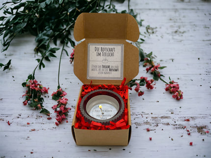 Teelicht mit Botschaft - Personalisierbar - Valentinstag Geschenkidee Mama, Papa, Partner, Partnerin, Freunde - Geburtstag, Jahrestag