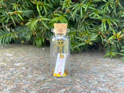 Mini Flaschenpost "Schlüssel zu meinem Herzen" - Geschenk für Valentinstag, Geburtstag oder Jahrestag für Sie & Ihn - Freund und Freundin