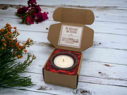 Teelicht mit Botschaft "Bester Freund"