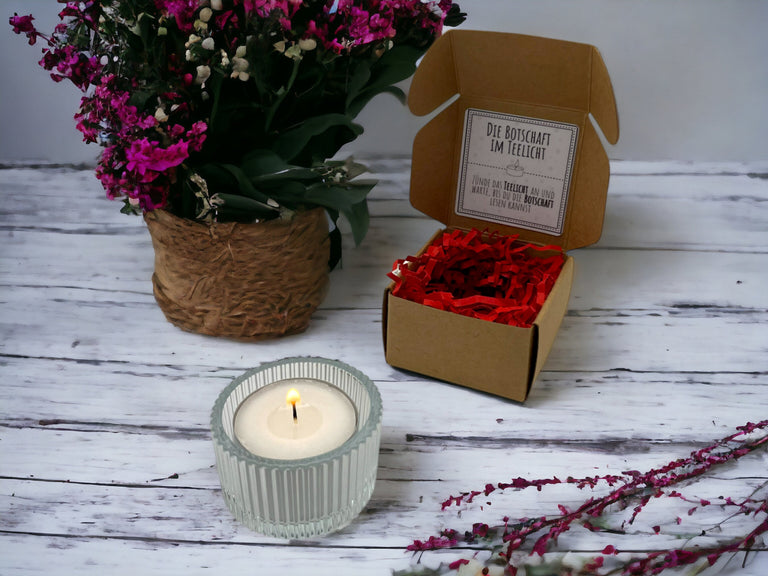 Teelicht mit Botschaft "Beste Freundin"