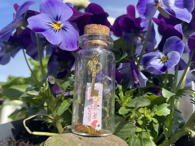 Mini Flaschenpost "Schlüssel zu meinem Herzen" - Geschenk für Valentinstag, Geburtstag oder Jahrestag für Sie & Ihn - Freund und Freundin