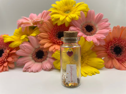 Mini Flaschenpost "Herz" - Geschenk für Valentinstag, Geburtstag oder Jahrestag für Sie und Ihn - Freund & Freundin - Personalisierbar