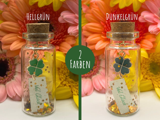 Mini Flaschenpost "Glücksbringer" - Geschenkidee Mama, Papa, Partner, Partnerin, Freunde - Valentinstag, Geburtstag - Personalisierbar