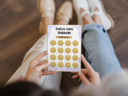 Dates zum Rubbeln - Personalisierte Rubbelkarte – 16 Date Ideen für Paare – Geschenk für Valentinstag, Jahrestag, Geburtstag und Weihnachten