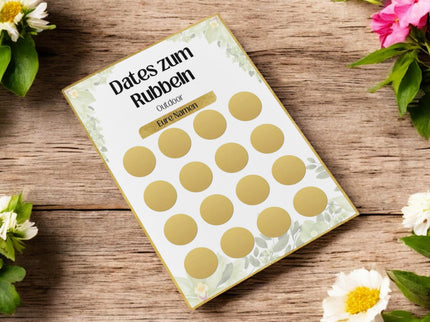 Dates zum Rubbeln - Outdoor - Personalisierte Rubbelkarte – 16 Date Ideen für Paare – Geschenk für Valentinstag, Geburtstag und Jahrestag
