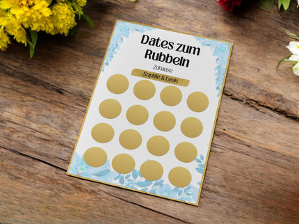 Dates zum Rubbeln - Zuhause - Personalisierte Rubbelkarte – 16 Date Ideen für Paare – Geschenk für Valentinstag, Geburtstag und Jahrestag