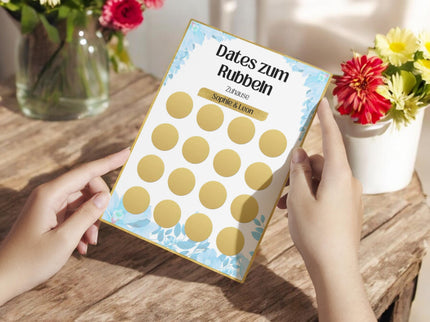 Dates zum Rubbeln - Zuhause - Personalisierte Rubbelkarte – 16 Date Ideen für Paare – Geschenk für Valentinstag, Geburtstag und Jahrestag