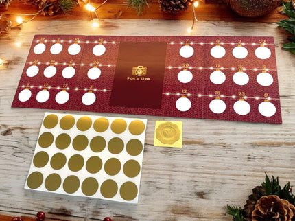 Rubbeladventskalender personalisierbar – Adventskalender zum selbst Beschriften – Geschenk für Partner, Freunde & Familie zu Weihnachten