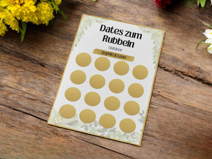 Dates zum Rubbeln - Outdoor - Personalisierte Rubbelkarte – 16 Date Ideen für Paare – Geschenk für Valentinstag, Geburtstag und Jahrestag
