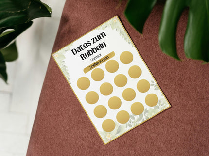 Dates zum Rubbeln - Outdoor - Personalisierte Rubbelkarte – 16 Date Ideen für Paare – Geschenk für Valentinstag, Geburtstag und Jahrestag