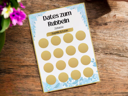 Dates zum Rubbeln - Zuhause - Personalisierte Rubbelkarte – 16 Date Ideen für Paare – Geschenk für Valentinstag, Geburtstag und Jahrestag