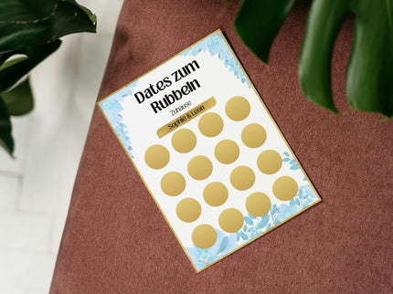 Dates zum Rubbeln - Zuhause - Personalisierte Rubbelkarte – 16 Date Ideen für Paare – Geschenk für Valentinstag, Geburtstag und Jahrestag