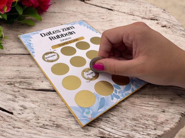 Dates zum Rubbeln - Zuhause - Personalisierte Rubbelkarte – 16 Date Ideen für Paare – Geschenk für Valentinstag, Geburtstag und Jahrestag
