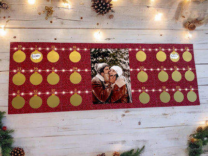 Rubbeladventskalender personalisierbar – Adventskalender zum selbst Beschriften – Geschenk für Partner, Freunde & Familie zu Weihnachten