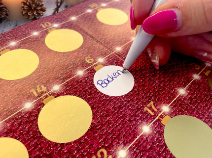 Rubbeladventskalender personalisierbar – Adventskalender zum selbst Beschriften – Geschenk für Partner, Freunde & Familie zu Weihnachten