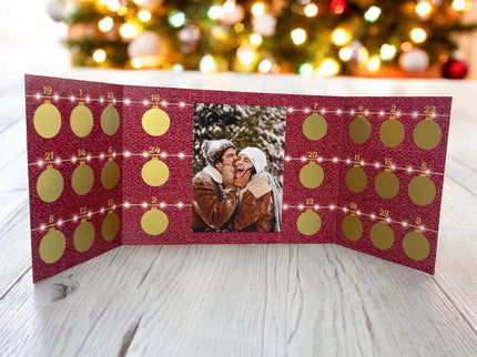 Rubbeladventskalender personalisierbar – Adventskalender zum selbst Beschriften – Geschenk für Partner, Freunde & Familie zu Weihnachten
