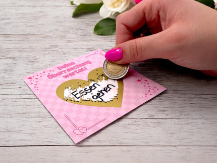 Liebe Rubbellos personalisierbar - DIY - Partner Geschenk zu Valentinstag, Jahrestag, Geburtstag, Gutschein - Romantisch für Sie und Ihn