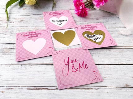 Liebe Rubbellos personalisierbar - DIY - Partner Geschenk zu Valentinstag, Jahrestag, Geburtstag, Gutschein - Romantisch für Sie und Ihn