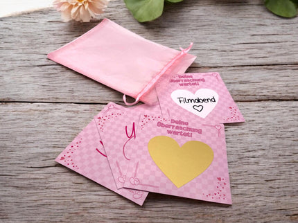 Liebe Rubbellos personalisierbar - DIY - Partner Geschenk zu Valentinstag, Jahrestag, Geburtstag, Gutschein - Romantisch für Sie und Ihn