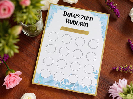 Dates zum Rubbeln - DIY - Personalisierte Rubbelkarte – 16 Date Ideen für Paare – Geschenk für Valentinstag, Geburtstag und Jahrestag